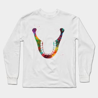 Human Jaw Skeleton Long Sleeve T-Shirt